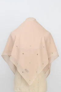 ALMAS CHIFFON SQUARE – Pearled Ivory