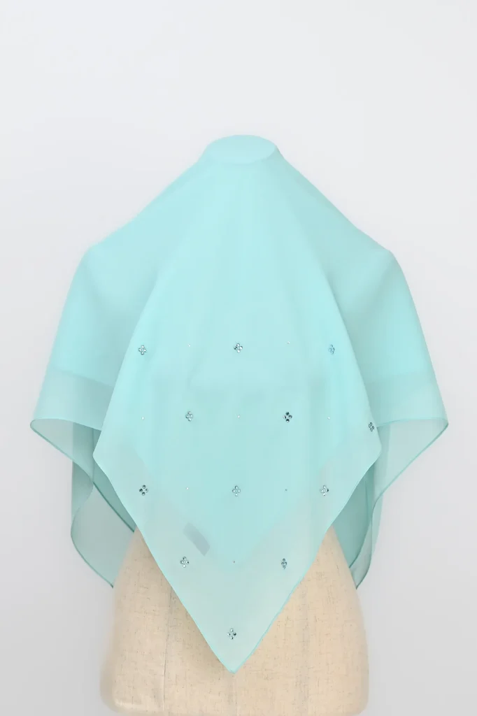 ALMAS CHIFFON SQUARE – Turquoise