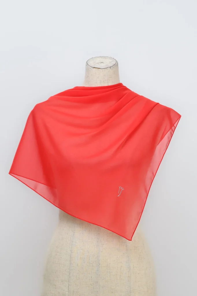 ESHAR CHIFFON SHAWL – Poppy Seed