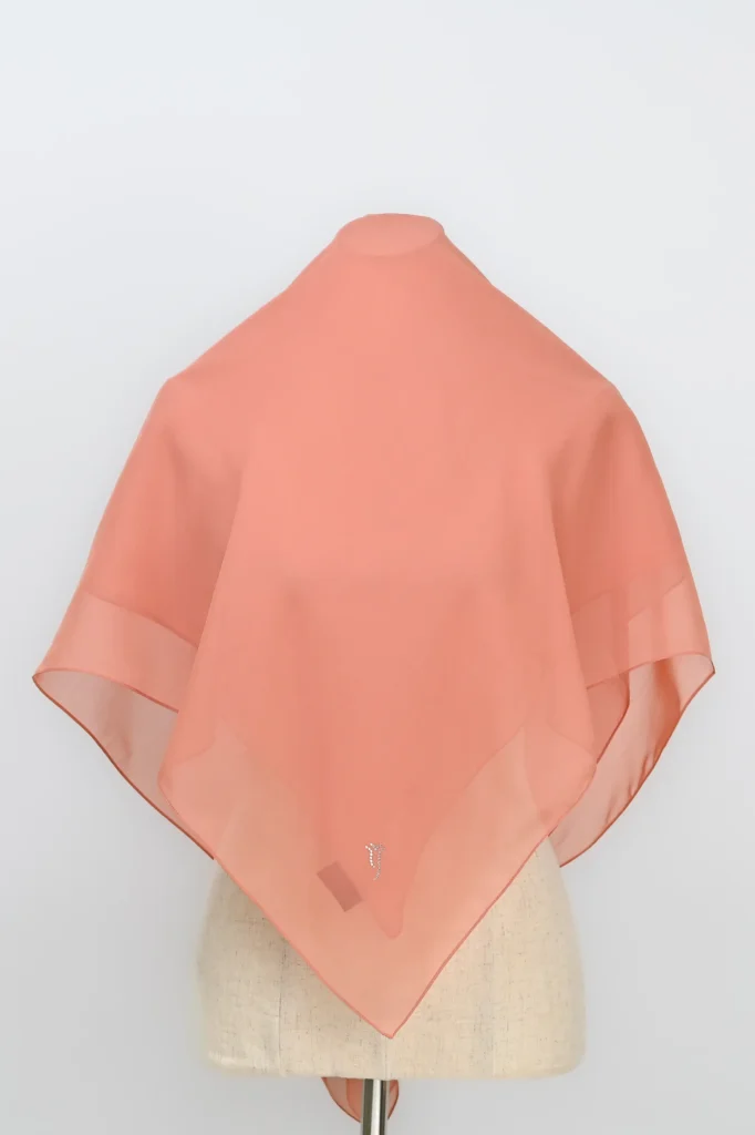ERYNA CHIFFON SQUARE – Dark Peach Nougat
