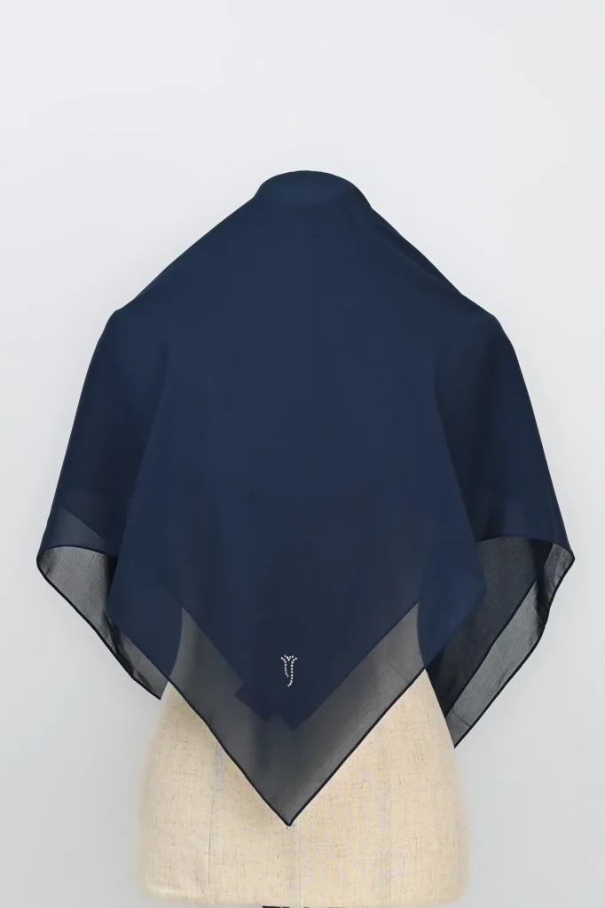 ERYNA CHIFFON SQUARE – Navy Blue