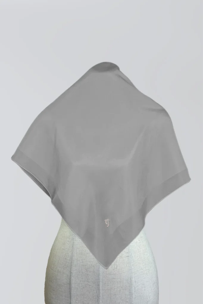 NYLA SILK SQUARE – Metallic Grey