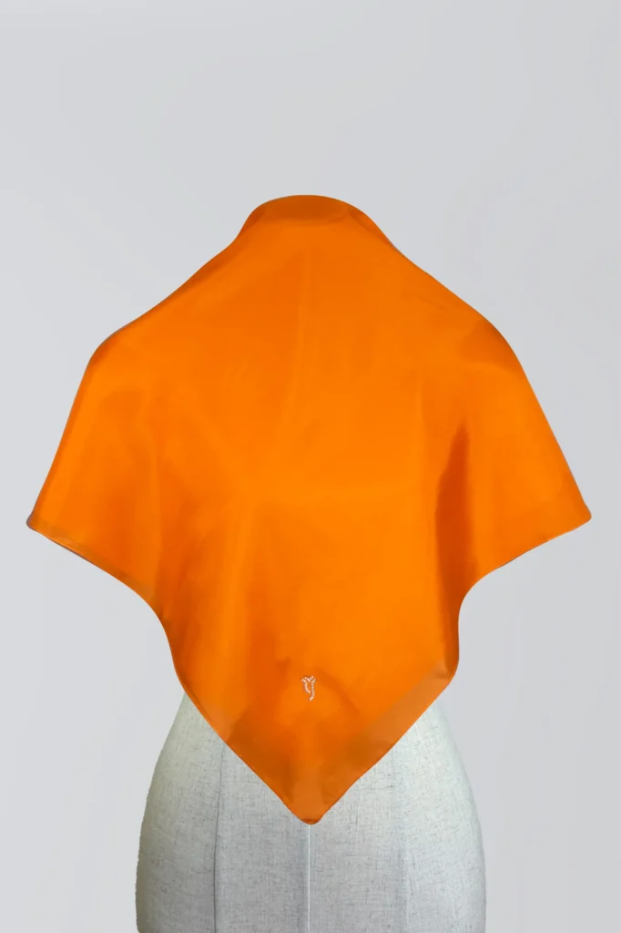NYLA SILK SQUARE – Orange Tiger